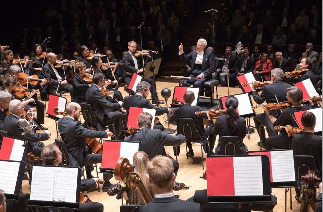A photo released by the Gewandhaus Orchestra of Herbert   Blomstedt conducting Bruckner Seven last week, on either Thursday or Friday evening.