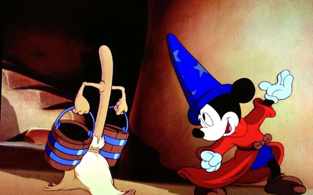 From BBC Proms on August 3, 1957 – Sir Adrian Boult conducts the London Philharmonic in Paul Dukas’s The Sorcerer’s Apprentice (after Goethe’s poem).